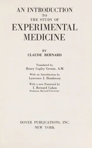 Cover of An Introduction to the Study of Experimental Medicine